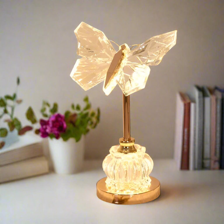 Butterfly Crystal Glass Table Lamp - SALT & LEMONS
