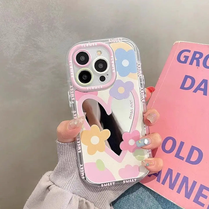 Floral Heart Mirror iPhone Case SALT & LEMONS