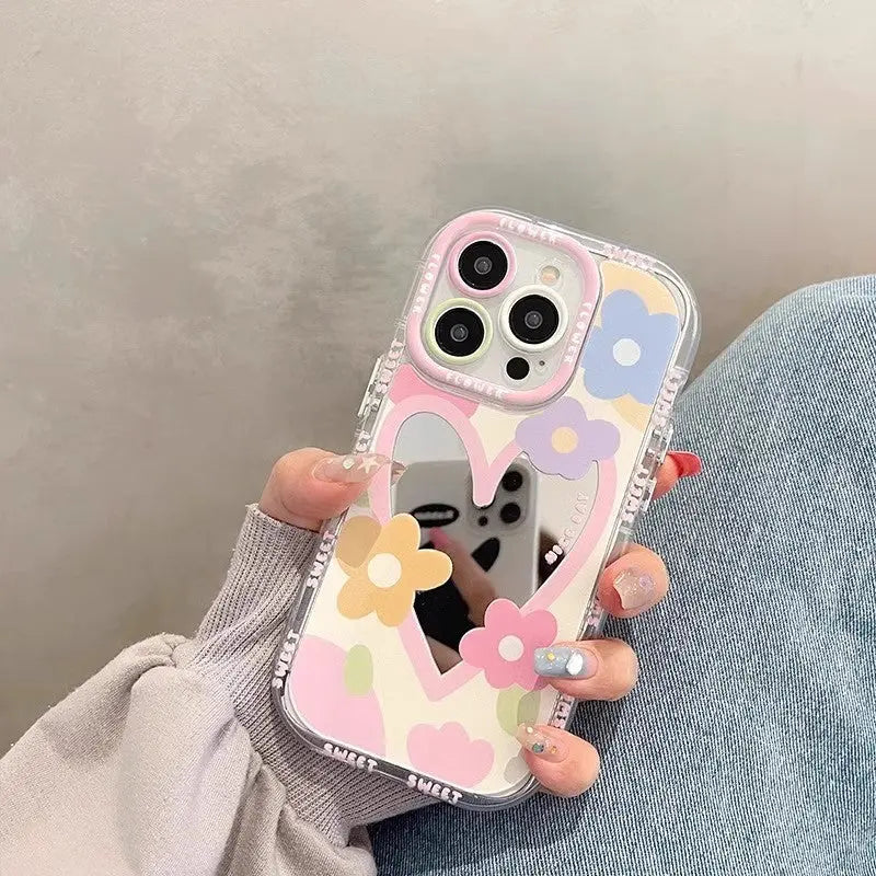 Floral Heart Mirror iPhone Case SALT & LEMONS
