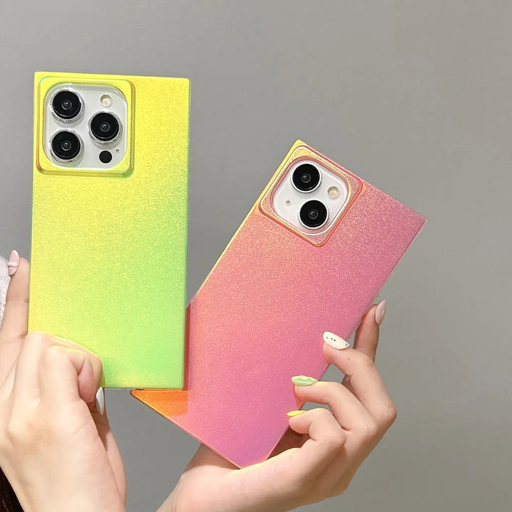 Frosted Laser Neon Square iPhone Case SALT & LEMONS