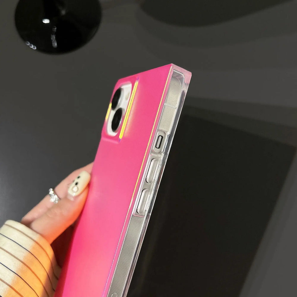 Frosted Laser Neon Square iPhone Case SALT & LEMONS