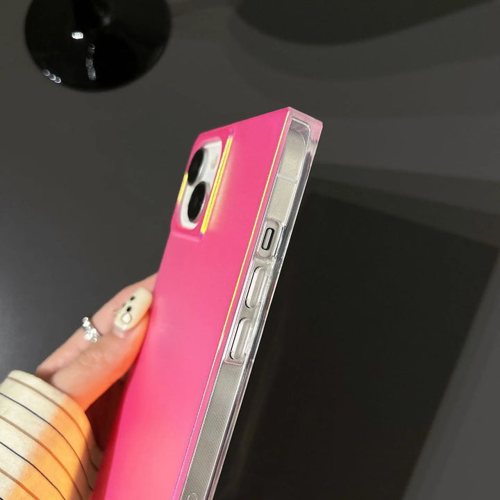 Frosted Laser Neon Square iPhone Case SALT & LEMONS
