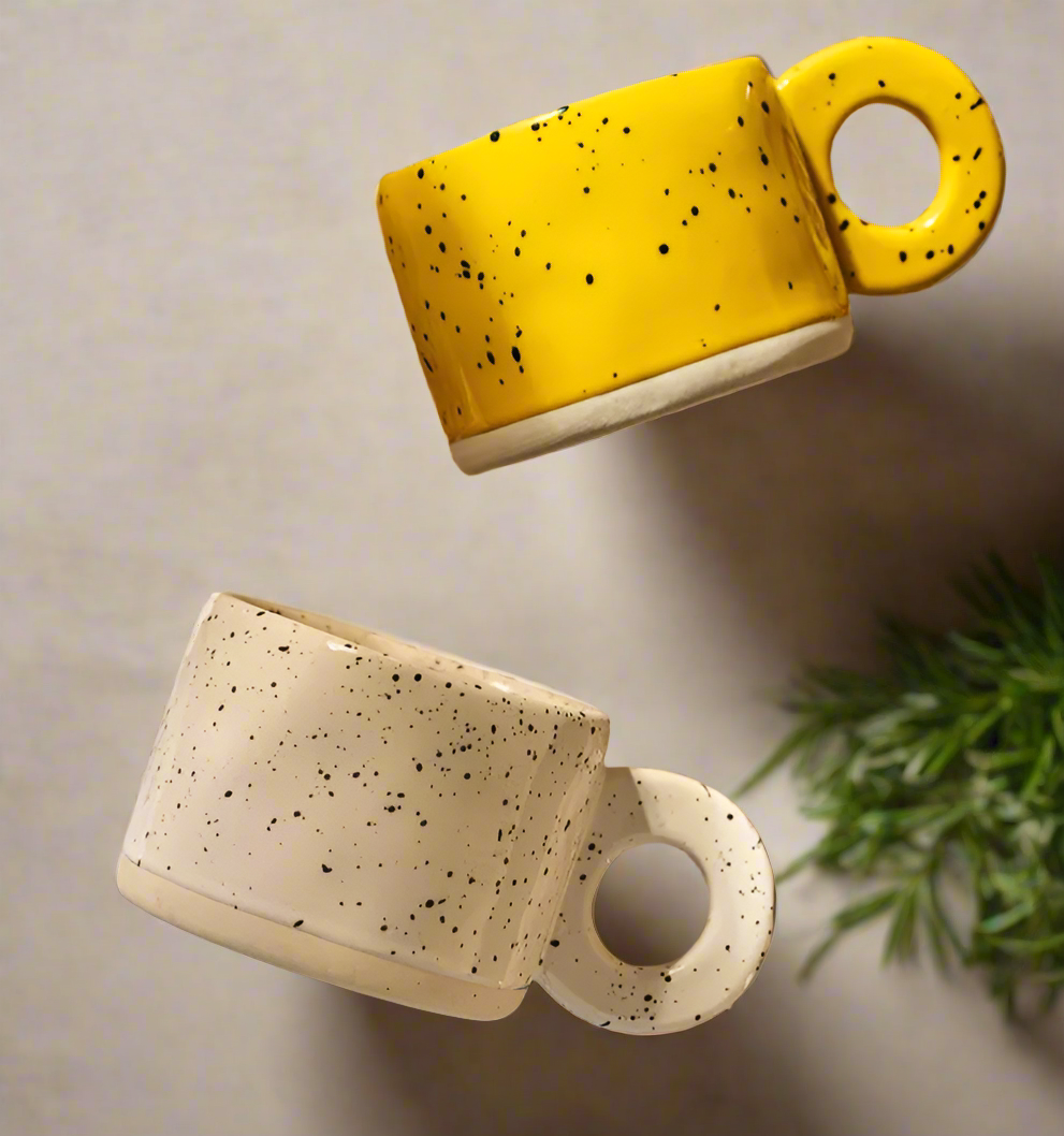 Ceramic Retro Colorful Splash Ink Mugs - SALT & LEMONS