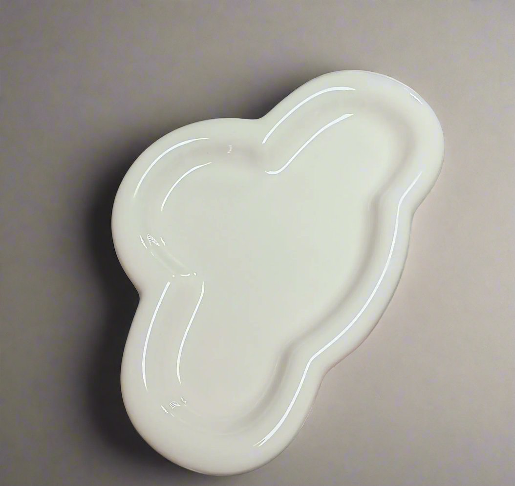 Cute Cream Cloud Stylish Ceramic Plate - SALT & LEMONS