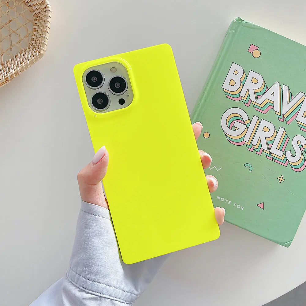 Fluorescent Color Soft Shell Square iPhone Case SALT & LEMONS