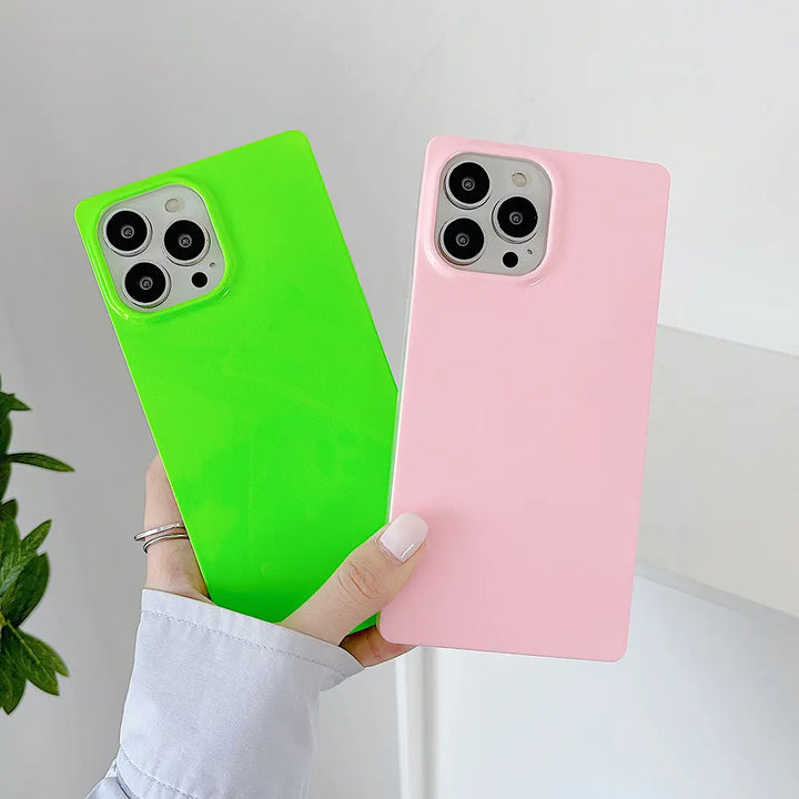 Fluorescent Color Soft Shell Square iPhone Case SALT & LEMONS