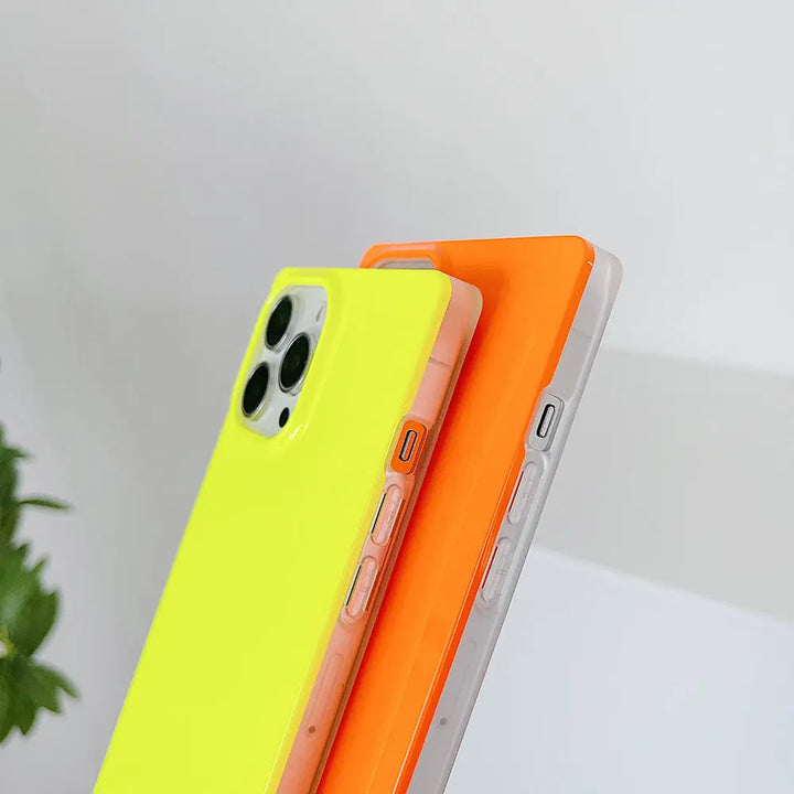 Fluorescent Color Soft Shell Square iPhone Case SALT & LEMONS